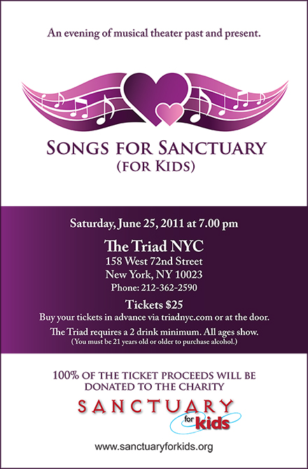 Sanctuary: Songs for Sanctuary for Kids to Serenade Citizens at Charity Fund Raiser in New York!
