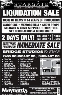 Click to learn about Stargate Auction June 17-18-2011