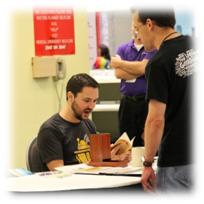 Origins Game Fair 2012 - Wil Wheaton signing autographs