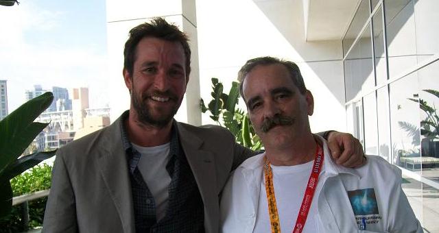 SDCC 2012 Falling Skies Noah Wyle and Kenn after press room