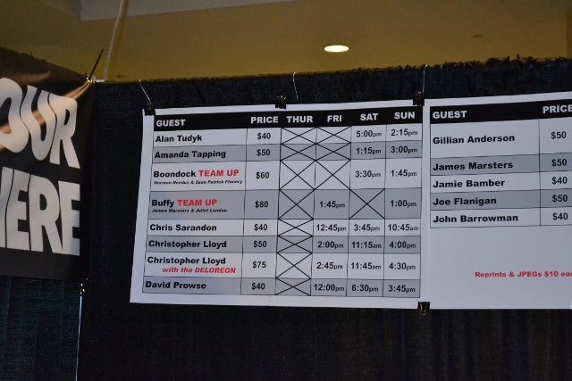 Fan Expo Toronto 2012 - Schedule and costs for celebrity autographs