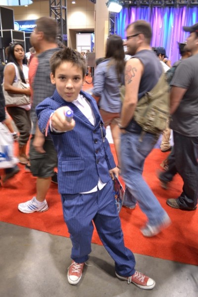 Toronto Fan Expo - Mini-Doctor Who in Tenth Doctor outfit