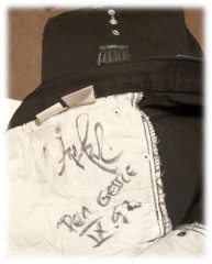 Roxette NYC 2012 - Contest prize autographed Per Gessle Pants