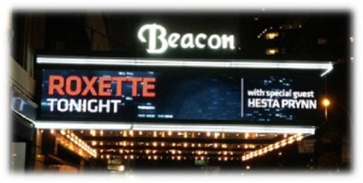 Roxette NYC 2012 - Beacon Theatre Entrance Marque