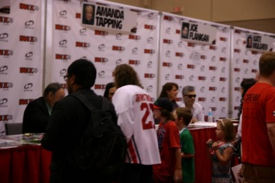Toronto Fan Expo Canada 2012 -Amanda Tapping signing autographs for fans