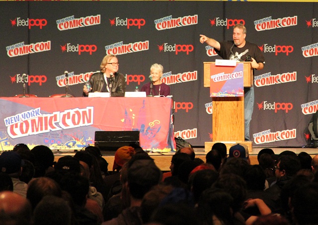 NYCC 2012 - Batman Panel; L-R Bruce Timm, Andrea Romano, and Gary Miereanu 