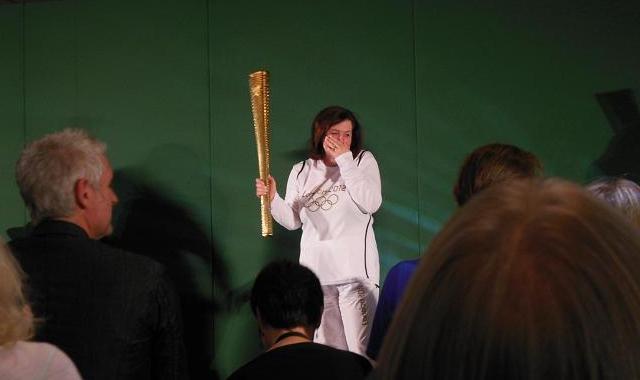 AT6 Ripples - Julia Hague holds the 2012 Olympic Torch