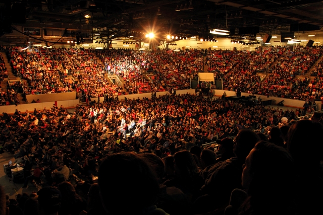 Calgary Expo Crowds in arena