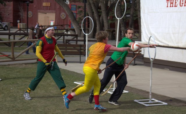 Playng Quidditch at Calgary Expo