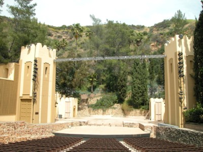 Ford Theatre Stage flanked by 2 towers - Click to learn more!