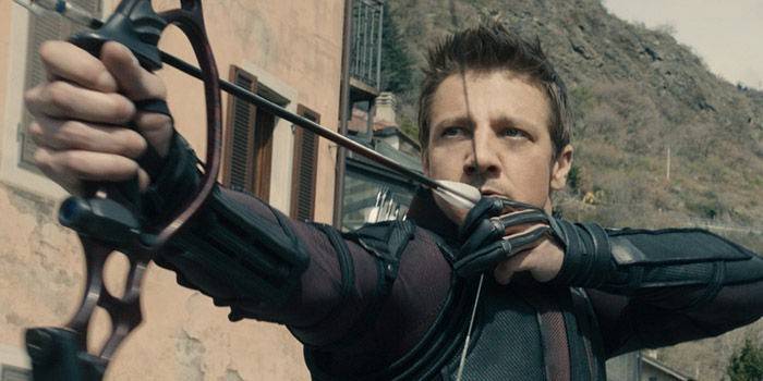 Jeremy Renner as Hawkeye in The Avengers Age of Ultron - Click to learn more at the official Marvel web site!