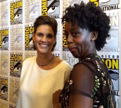 SDCC 2017 Rukiya Bernard in Press Room with Missy Peregrym