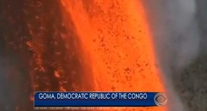 Mount Goma Volcano on the CBS News with Scott Pelley