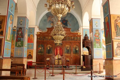 Click to learn about the Saint George Church in Madaba Jordan